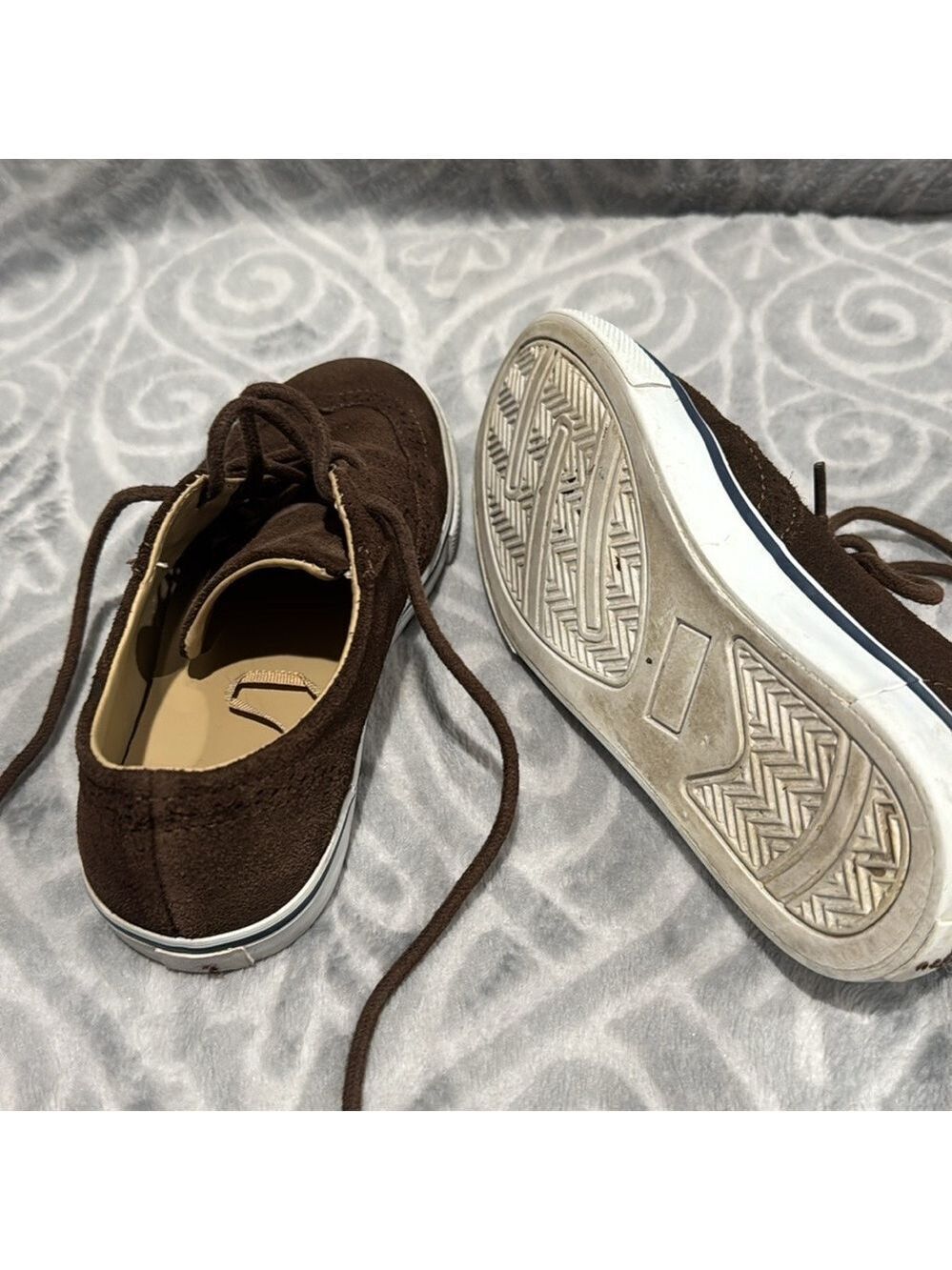 Janie and Jack suede brown tie up shoes - Picture 8 of 8